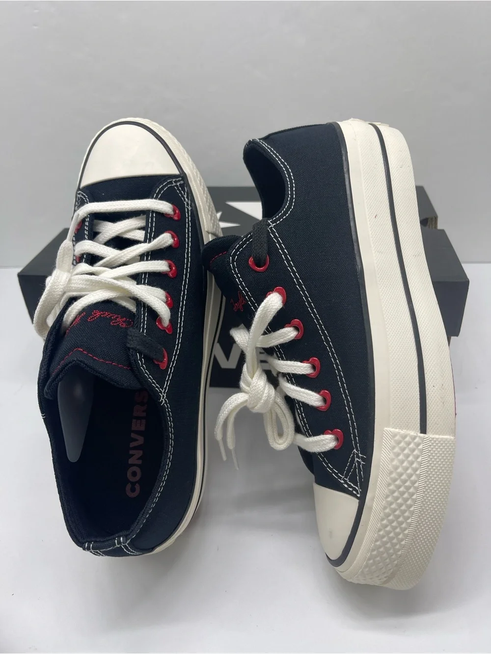 Converse CTAS Lift Ox Platform Sneakers Black Egret Days Ahead A19059C NWT